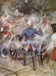 Angriff auf die französischen Kanonen bei Kaveripak